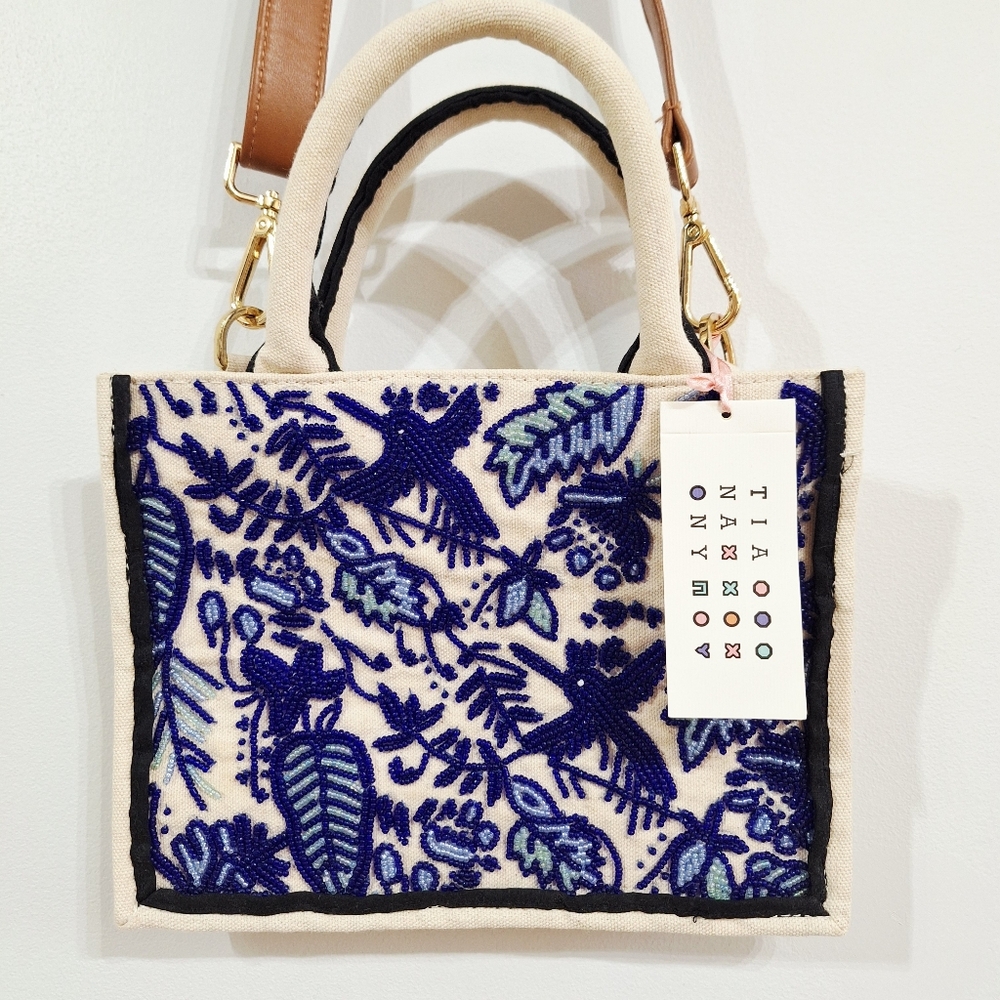 Tiana NY Ikay Blue Bird Crossbody Tote